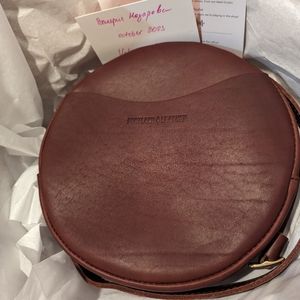 Portland Leather Goods Large Circle Crossbody in Cognac